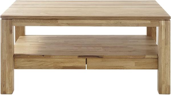 MCA 'Gordon II' Couchtisch mit 2 Schubkästen, massive Asteiche natur, 70x115 cm, FSC zertifiziert