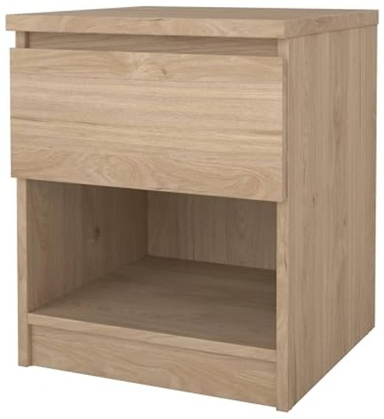Dmora - Nachttisch Annette, Niedrige Kommode, Tisch, Multifunktionaler Nachttisch, 40x40 h50 cm, Eiche Bild 6