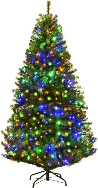 COSTWAY Künstlicher Weihnachtsbaum, 1570 Zweige, 500 LEDs mit 11 Modi