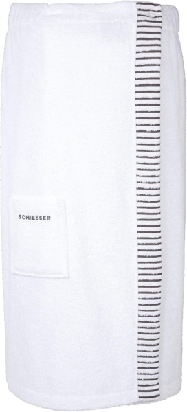 Schiesser 'Rom' Saunakilt, Baumwollfrottee weiß, 36-44