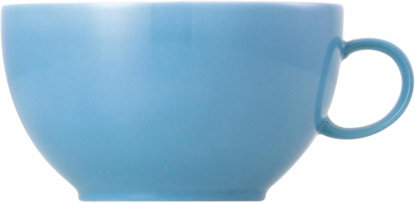 Thomas Sunny Day Cappuccinotasse, Obertasse, Porzellan, Waterblue / Blau, Spülmaschinenfest, 380 ml, 14672