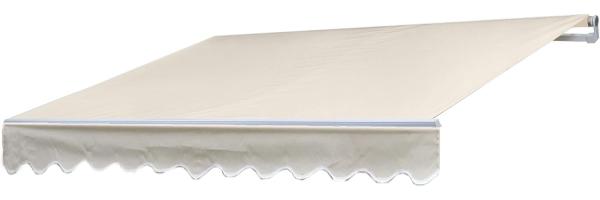 Alu-Markise HWC-E49, Gelenkarmmarkise Sonnenschutz 2,5x2m ~ Polyester Creme