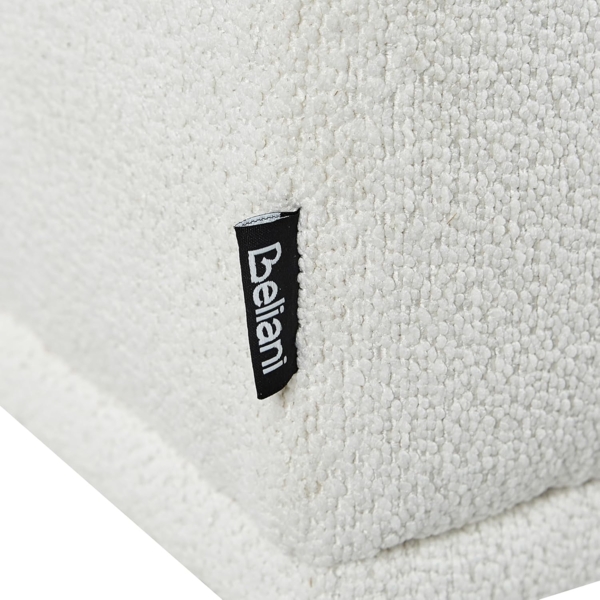 Ottomane HOLT Bouclé Weiß Bild 7