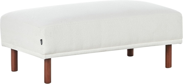 Ottomane HOLT Bouclé Weiß Bild 4