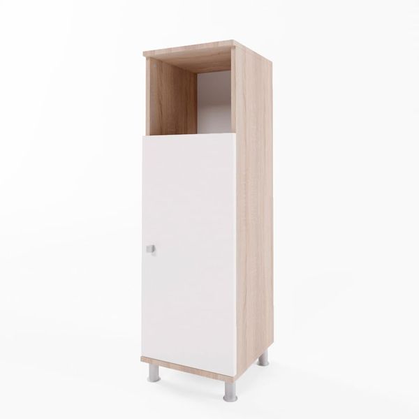 Vicco 'Fynn' Midischrank, Spanplatte, 30 x 95 x 30 cm, Weiß / Sonoma Eiche