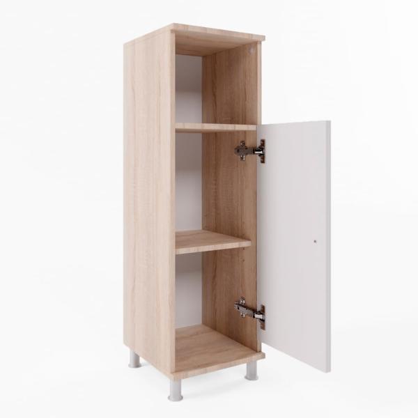 Vicco 'Fynn' Midischrank, Spanplatte, 30 x 95 x 30 cm, Weiß / Sonoma Eiche