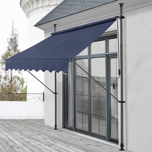 Klemmmarkise Stem 150x120x220-309 cm Dunkelblau [pro. tec]