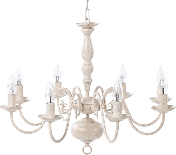 Kronleuchter BRITHON Metall Weiß