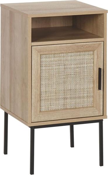 Nachttisch Rattan heller Holzfarbton PASCO