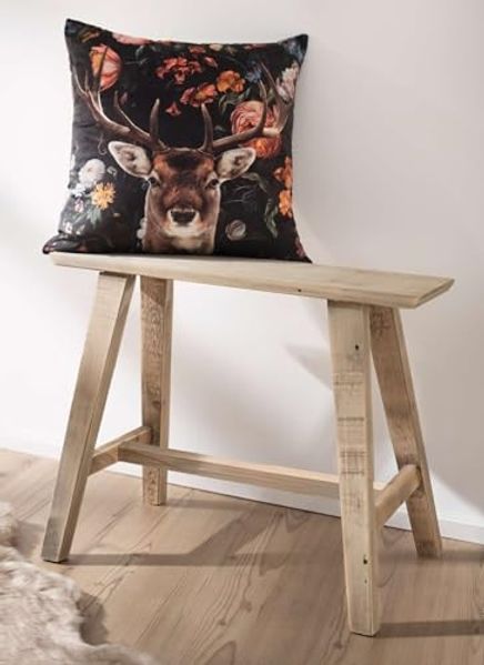 Dekoleidenschaft Blumenhocker "Used Look" aus recyceltem Holz Holzbank rustikal Hocker Blumenständer, Gartendeko, Sitzhocker, Fußhocker
