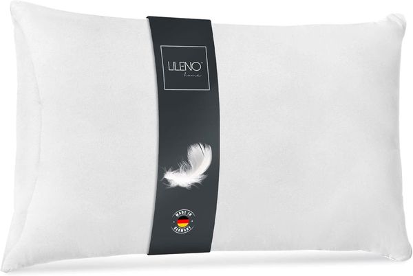LILENO HOME Federkissen 40x80 cm [1er Set] - Kissen 40x80 cm aus Federn als Kopfkissen, Schlafkissen u. Bettkissen perfekt für Allergiker und Kinder - Federkernkissen mit je 600 g