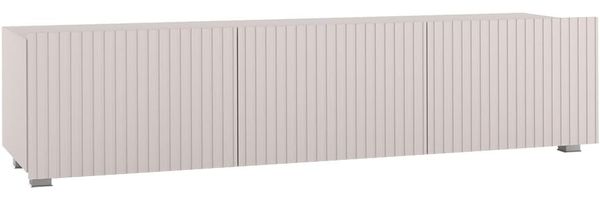 Lomadox Lowboard KEMPTEN-132, in kaschmir, Rillenfront, 2-türig, Breite 150 cm, Softclose
