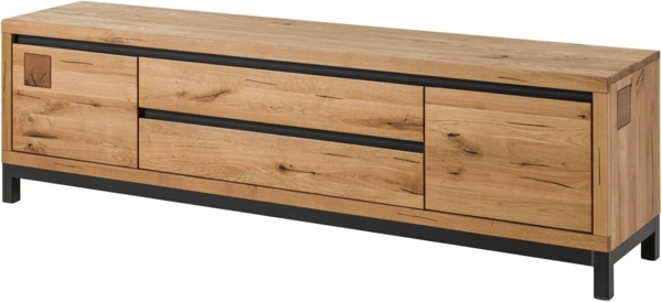 Massivmoebel24 TV-Board (TV-Board Wildeiche 190 x 40 x 56 natur geölt VILLANDERS #153)
