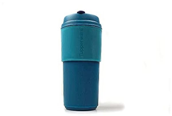 TUPPERWARE To Go Becher 490 ml türkis-blau Thermobecher Kaffeebecher