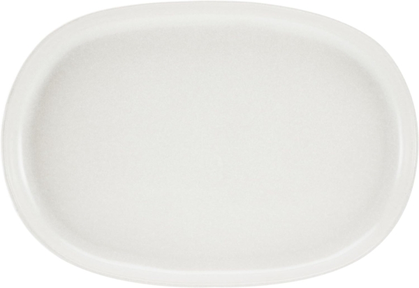 CreaTable, 30004, Serie Uno Offwhite - Servierplatte oval, Geschirrset, Servierplatte 1 teilig
