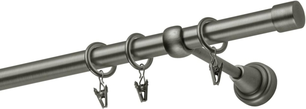 MDEKOR Gardinenstange Vorhangstange 19mm, 1-läufig, kürzbar, 1-läufig Wand oder Deckenmontage, 120 cm Antik Stahl Bild 4