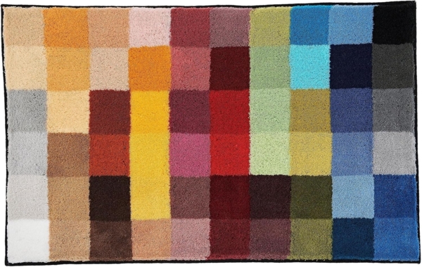 Kleine Wolke Cubetto Badteppich, Polyacryl, Mehrfarbig, 75x120 cm