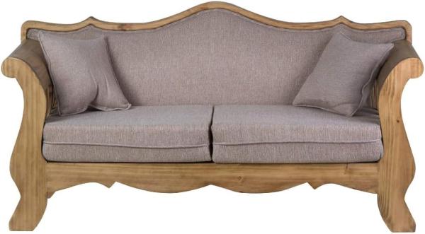 MiaMöbel Mexico Sofa 2-Sitzer 100% Baumwolle, Massivholz Pinie Landhaus Mexiko Möbel Mexikanisch Bild 3