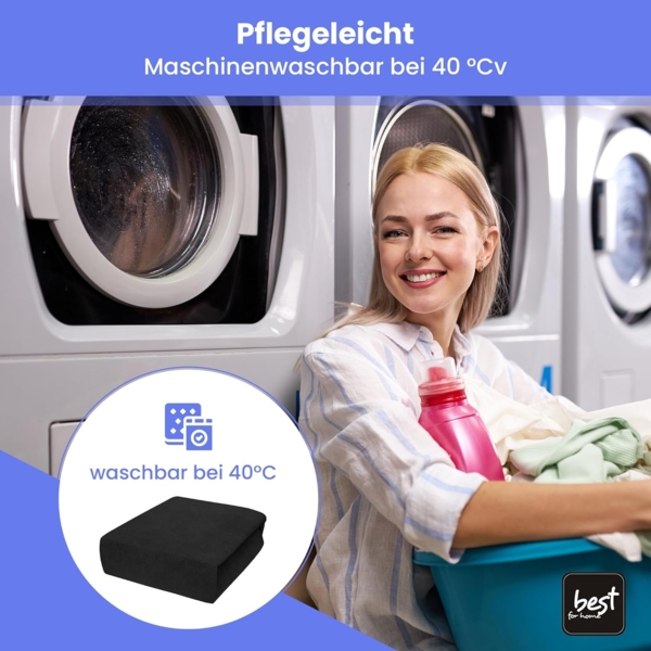 Best for You Spannbettlaken Frottee-Spannbettlaken aus Baumwollmix – Komfort & Passform, Frotte, Gummizug: Rundum Bild 7