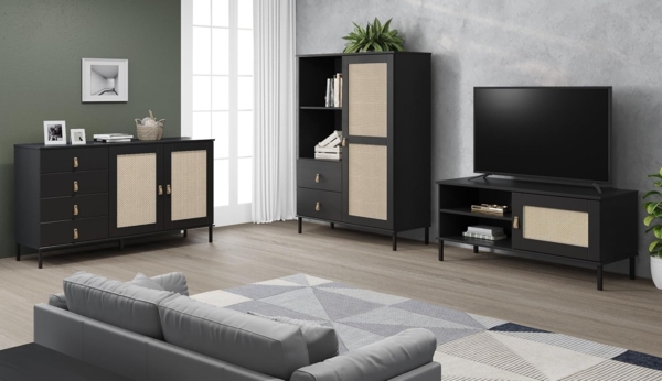 Woodroom TV-Board Valencia, Kiefer massiv lackiert, BxHxT 105x47x40 cm Bild 8