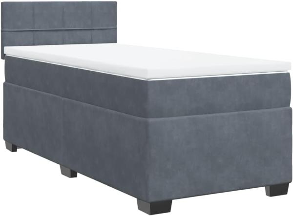 Boxspringbett mit Matratze Dunkelgrau 100x200 cm Samt 3286235