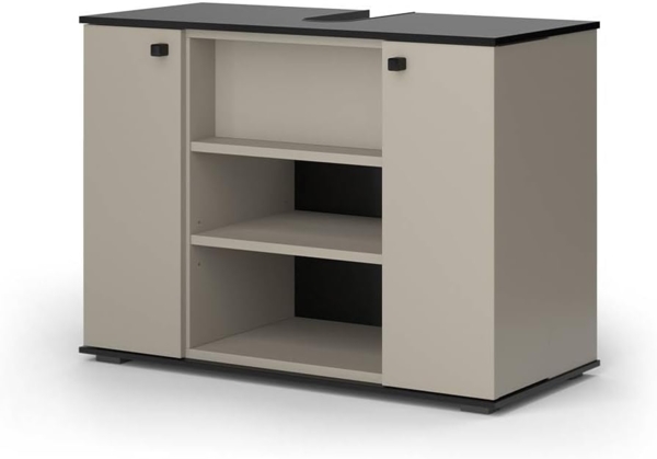 Waschbeckenunterschrank Joli Greige 80 x 59 cm mit 2 Türen Vicco