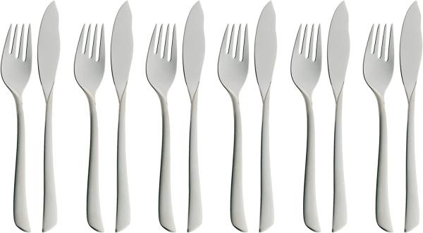 WMF Virginia Fischbesteck-Set, 12-teilig, Cromargan protect® 3201112841