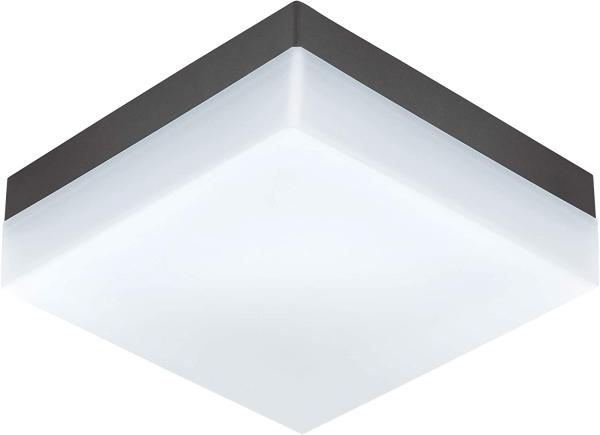 Eglo 94872 Aussenleuchte LED Wandleuchte/Deckenleuchte ANTHRAZIT/WEISS SONELLA L:21,5cm H:21,5cm