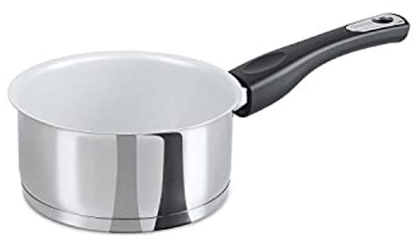 Genius Kasserolle Cerafit Steel Stielkasserolle 16 cm, Aluminium (1 Topf)