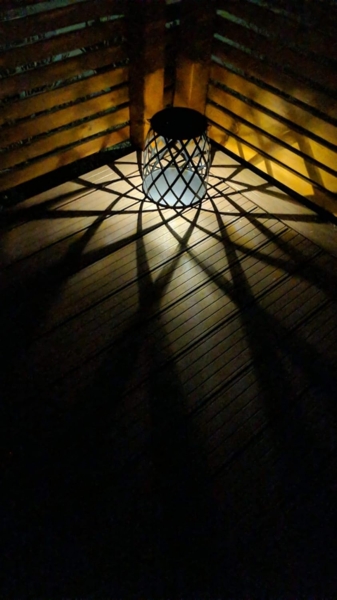 LED Solarlaterne ,Calabria', Metall, Lichtsensor, schwarz, 28cm