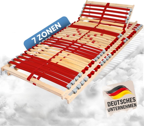 Coemo 2 Stk. Lattenrost RUBY K 7-Zonen 28 Leisten Kopfteil verstellbar 140x200 cm