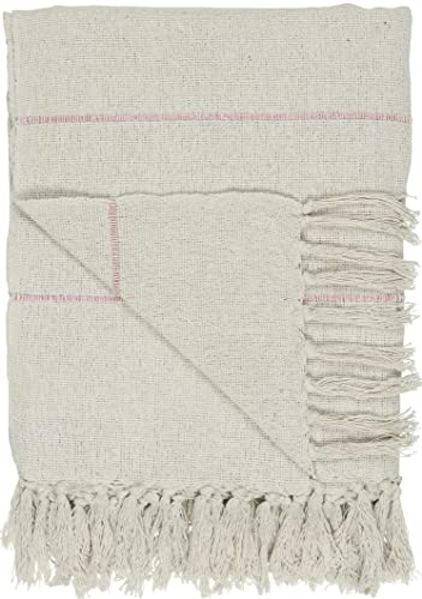 Ib Laursen - Decke Plaid Kuscheldecke Wohndecke 130x160cm Creme Pink 6507-07