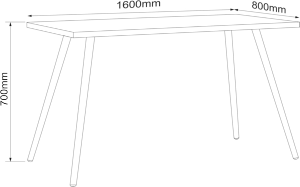 VCM Schreibtisch Salia 920605 Weiß H. 70 x B. 160 x T. 80 cm Bild 2