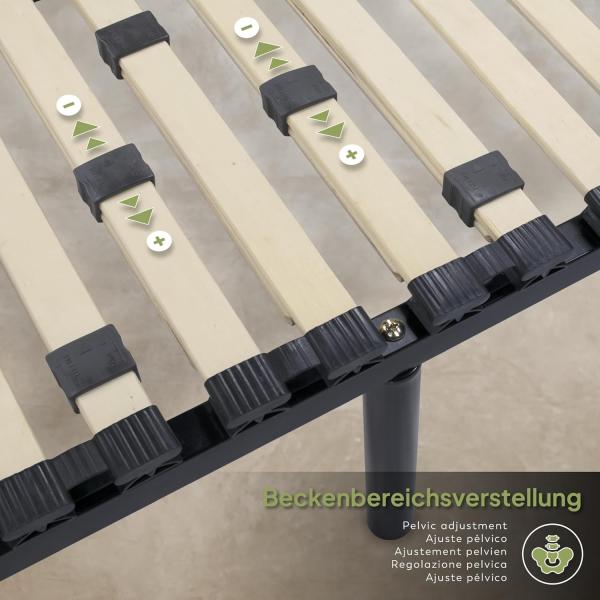 i-flair® Lattenrost 160x200 cm, Gästebett auf Füßen mit Stauraum - für alle Matratzen und Betten geeignet Bild 6