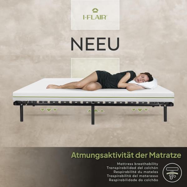 i-flair® Lattenrost 160x200 cm, Gästebett auf Füßen mit Stauraum - für alle Matratzen und Betten geeignet Bild 3