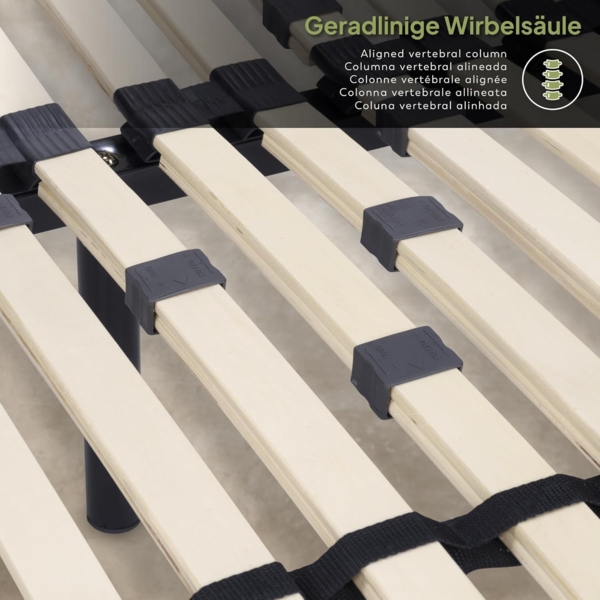 i-flair® Lattenrost 160x200 cm, Gästebett auf Füßen mit Stauraum - für alle Matratzen und Betten geeignet Bild 7