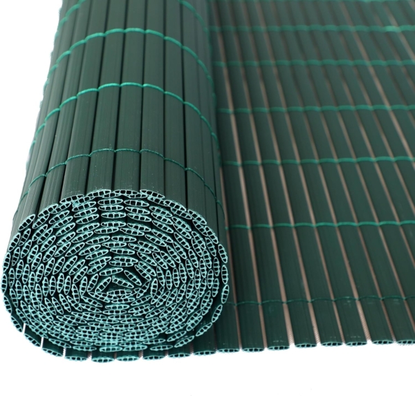 PVC Sichtschutzmatte Sichtschutzzaun Sichtschutz für Zaun Balkon grün 0,80x5 m