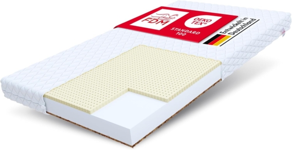 Matratze PIKOLO 90x180 H2/H4 11 cm Kokos Latex Polyurethanschaum Klimafaser Kindermatratze