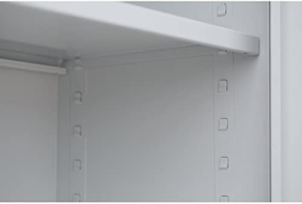 Stahl-Aktenschrank Metallschrank abschließbar Büroschrank Stahlschrank 195 x 92,5 x 60 cm Lichtgrau 530360 Bild 2