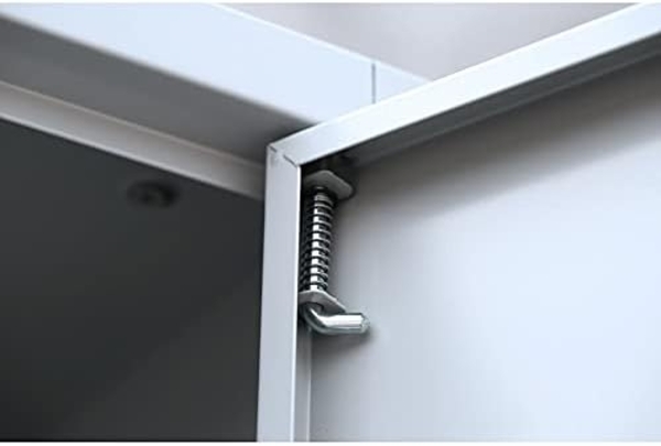 Stahl-Aktenschrank Metallschrank abschließbar Büroschrank Stahlschrank 195 x 92,5 x 60 cm Lichtgrau 530360 Bild 5