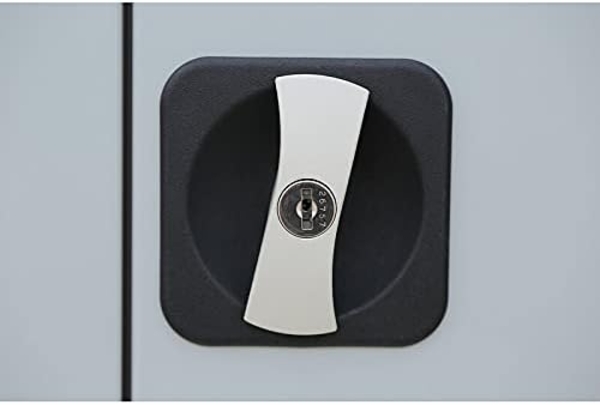 Stahl-Aktenschrank Metallschrank abschließbar Büroschrank Stahlschrank 195 x 92,5 x 60 cm Lichtgrau 530360 Bild 3