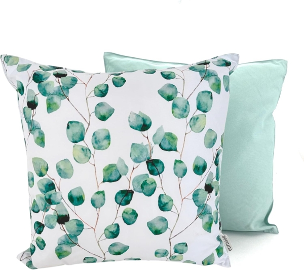 heimtexland Dekokissen Outdoorkissen 45x45 Outdoor Garten Deko Kissen, Lotus Effekt, schmutz- und wasserabweisend, inkl. Füllung