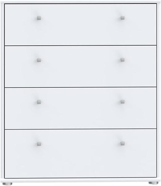 FORTE Tempra2 Kommode, Holzwerkstoff, Weiß, 73,7 x 85,5 x 34,8 cm