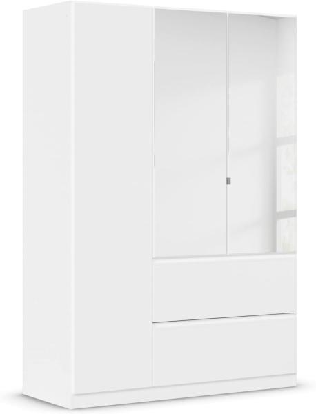 rauch Kleiderschrank, Drehtürenschrank COSTA, 3-türig, 2 Spiegeltüren, 2 Schubkästen, push-to-open, Alpinweiß, 136 x 197 x 54 cm
