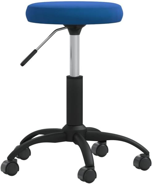 vidaXL Massagehocker Samt Blau