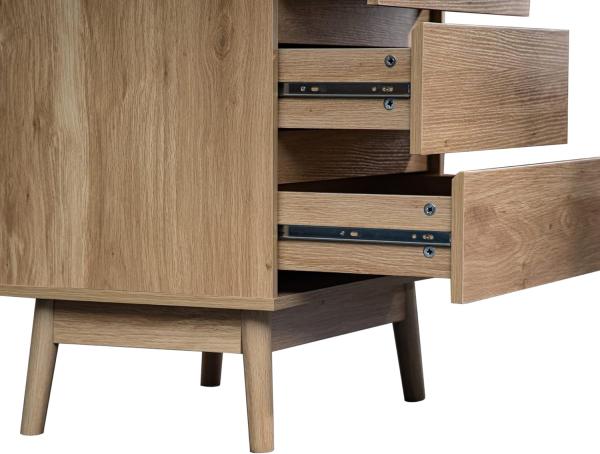 Rebecca Mobili Wohnzimmer Kommode, 4 Schubladen, MDF, Braun, Modern Style - Maße HxLxB: 91 x 60 x 40 cm - Art. RE6716 Bild 5