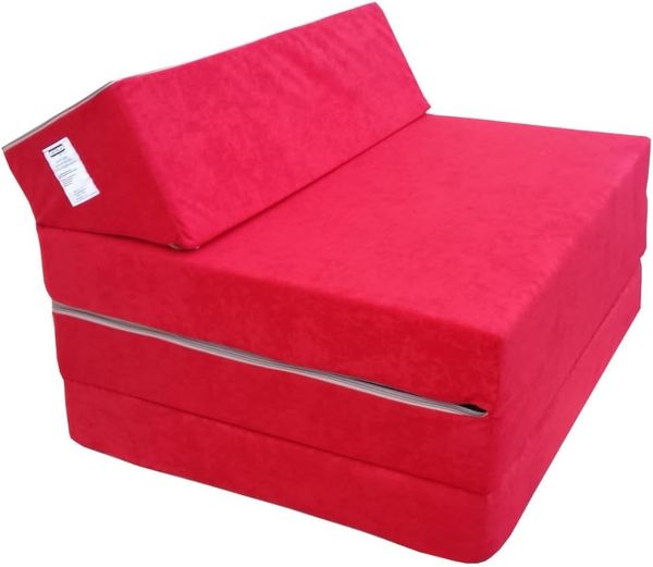 Natalia Spzoo Matratze mit Kopfteil Schaumstoffmatratze, Schaumstoff, Rot-3100, 200 x 70 x 10 cm