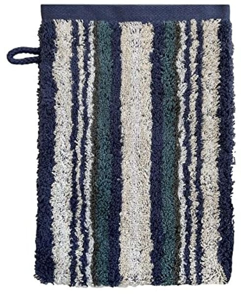 Ross Handtücher Sinfonie Multicolor Streifen 4019 | Waschhandschuh 16x22 cm | denim
