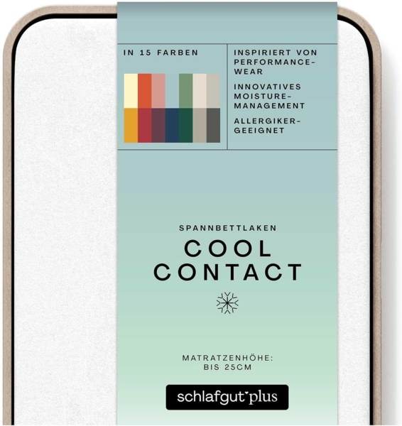 Schlafgut Spannbettlaken Cool Contact, Microfaser, Gummizug: rundum, (1 Stück), 100% gekämmte Mikrofaser