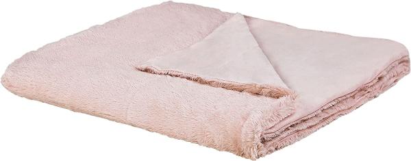 Kuscheldecke GELIK Stoff 180 x 200 cm Rosa Kein Muster